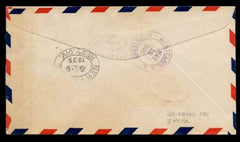 Liechtenstein 1936 Hindenburg 1st No. American Flight Cover