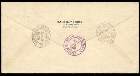 Liechtenstein 1936 Hindenburg 1st No. American Flight Cover