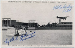 US 1934 Mint PPC Signed by Pilot, Eddie Gerber