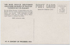 US 1934 Mint PPC Signed by Pilot, Eddie Gerber