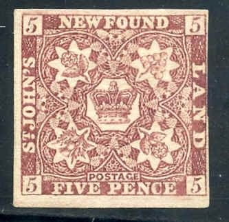 Newfoundland 5 F - VF Mint Just Fine, Close at right with PFC Part OG cv $325