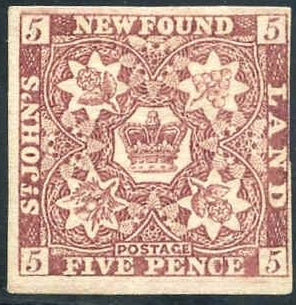 Newfoundland 5 F - VF Mint Just Fine, Close at right with PFC Part OG cv $325