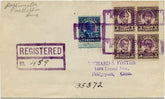 US Indiana, Castleton 635, 637 Fancy Cancel Cover, Negative Castle in Rectangle