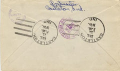 US Indiana, Castleton 635, 637 Fancy Cancel Cover, Negative Castle in Rectangle