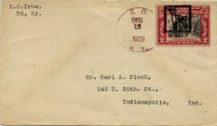 US Kentucky, Ed 651 Fancy Cancel Cover, Deer in Square
