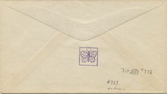 US Kentucky, Ed 764 Fancy Cancel Cover, Washington, Butterfly