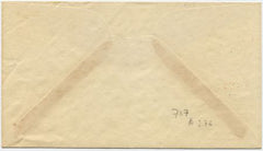 US Kentucky, Ed 705 Fancy Cancel Cover, George Washington in Square