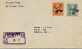 US Michigan, McBrides 638, 692 Fancy Cancel Cover, Cross