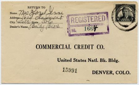 US Colorado, Pueblo 697 Fancy Cancel Cover, Circle Target