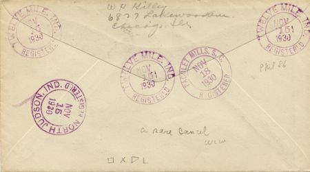 US Indiana, Twelve Mile 494, 473, 552, U429 Fancy Cancel Cover