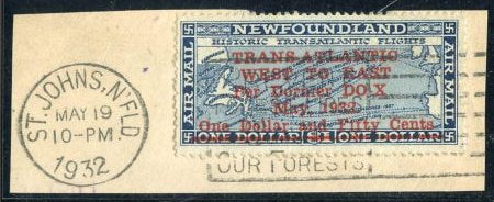 Newfoundland C12 F - VF + Used on Piece - 1st Day Cancel cv 400.00