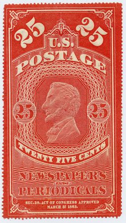 US PR3a Newspaper Mint VF Carmine Red Shade - Scarce! cv $425