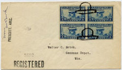 US Arizona, Prescott 650 Fancy Cancel Cover, Derby Hat