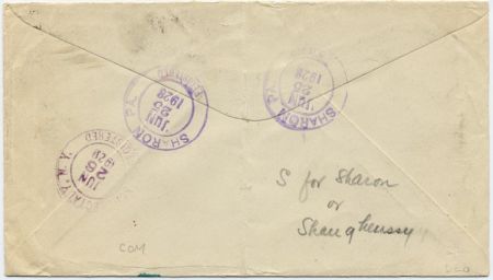 US Pennsylvania, Sharon 554, 623 Fancy Cancel Cover, Neagative "S"