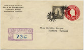 US Vermont, Woodstock 566 U429 Fancy Cancel Cover, Sun Burst