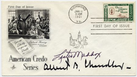 US 1144 Signed by Gov L. Maddox and Gov A. Chandler