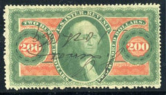 US R102c Revenue Used F - VF Bright Fresh Colors Faint Vertical Crease cv $950.00