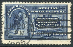 US E4 Special Delivery F - VF Used Jumbo with dated Boston Machine Cancel - Beautiful! cv $100