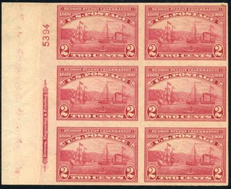 US 373 Early Commemoratives VF NH Lt Plate Block