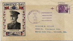 US Indiana, Pershing 731a Fancy Cancel Cover, Pershing In Circle