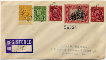 US Indiana, Winchester 632, 634, 642, 651 Fancy Cancel Cover