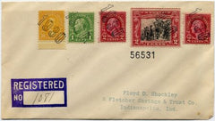 US Indiana, Winchester 632, 634, 642, 651 Fancy Cancel Cover