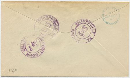 US Pennsylvania, Sharpsville 632, 642, 599 Fancy Cancel Cover