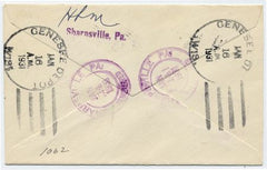 US Pennsylvania, Sharpsville 632, 640, 689 Fancy Cancel Cover