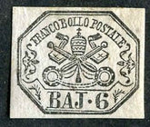 Italian States - Roman States 7a XF LH Mint Pristine, 2005 Sorani Cert cv $1,650