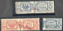 Italy Q27, 29 + 1/2 Q25 with "Especimen" Receiving Covt UPU Specimen Ovpt in violet