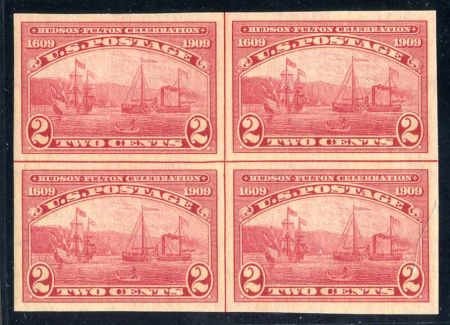 US 373 Early Commemoratives XF NH Mint Beautiful Centerline Block cv $360