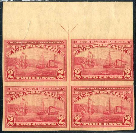 US 373 Early Commemoratives Fine NH Top Arrow Block very close UR cv $150