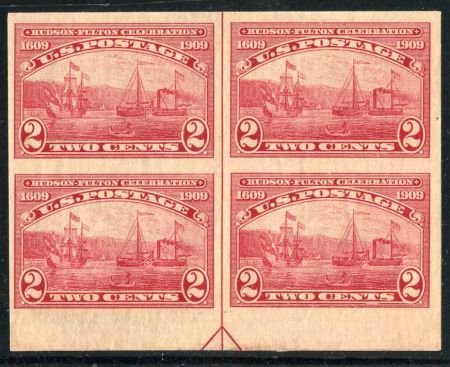 US 373 Early Commemoratives VF Mint LH Bottom Arrow Block cv $100