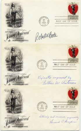 US 1317 Autographed Covers Set of 3, Designers & Engravers