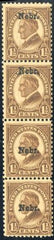 US 670 Fine LH and NH Wide Spacing Pair NH, Extra Stamps Top and Bottom cv $120