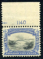 US 297 Early Commemoratives VF XF NH Pristine Plate Number Single as 85 $230.00