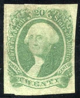 US Back Of Book - Confederate States of America 13a VF OG H