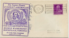 US 953 FDC Signed by Portia W. Pittman, daughter to Booker Washington