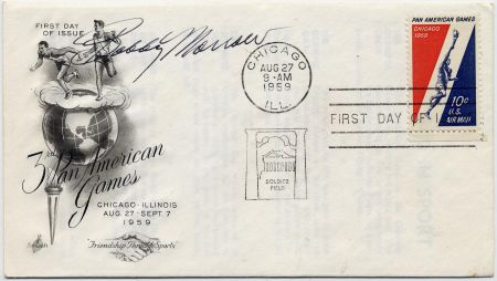 US C56 FDC Signed by Bobby Morrow, Olympic Gold Medalist