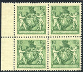 Liechtenstein 59a VF - XF NH 2 plate flaws UL and LR Block of 4 marxer cert