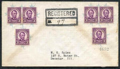US Illinois, Lakewood 635 Fancy Cancel Cover, Small Stars