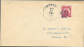 US Illinois, Worth 649 Fancy Cancel Cover, Turkey