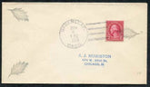 US Oregon, Greenleaf 634 Fancy Cancel Cover, Leaf in black
