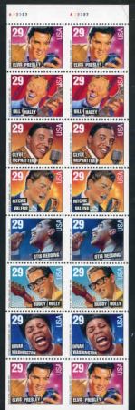 US Errors 2737cP Mint XF NH Uncut Pair of Panes of 8 perf horiz. only
