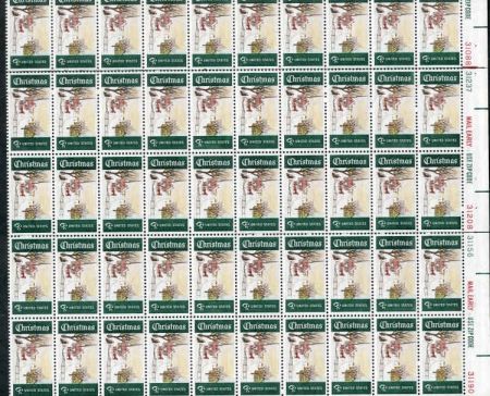 US Errors 1384c Sheet of 50 Missing Offset Green Color