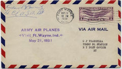 US 1931 C12 on Cover Signed by Pilot Lt. Col. Richard. B. Barnitz