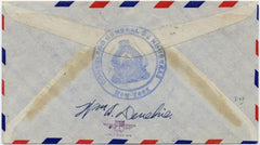 US 1949 811 NY Airmail Cover Signed by Pilot William A. Denehie