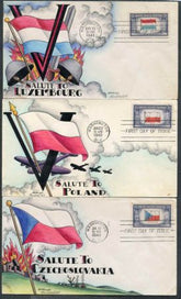 US 909-21 Dorothy Knapp Unaddressed First Day Covers. Beautiful vivid colors, mounting stains mostly on the back