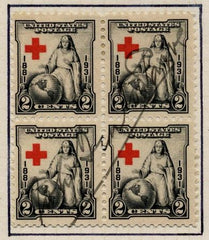 US 702 Red Cross, block signed by Judge John Burton Payne
