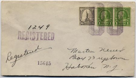 US Ohio, Oberlin 632, 696 Fancy Cancel Cover, "O"